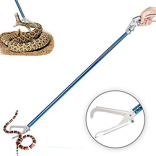 V-CHEETONG Professional robustem Legierung Schlange Tong Reptile Grabber Rattle Snake Catcher breit Kiefer Handhabung Werkzeug mit Schloss und komfortablen Griff (mit Schlange Tasche)