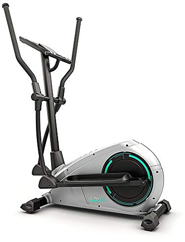Bluefin Fitness CURV 2.0 Elliptical Cross Trainer | Home Gym | Exercise Step Machine | Air Walker | Compact | LCD Digital Fitness Console | Bluetooth | Smartphone App | Black & Grey Silver