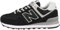 New Balance Damen 574 Oxford, Schwarz Light, 40.5 EU