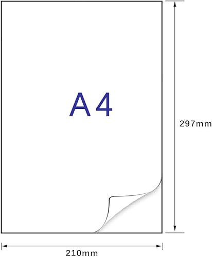100 Blatt A4 Etiketten Selbstklebend 210 x 297 mm Aufkleber Etiketten Adressetiketten Geeignet für Laser/Inkjet/Kopierer einsetzbar