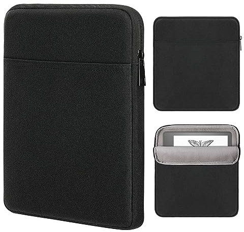 MoKo Tablet Tasche Hülle Kompatibel mit Kindle Scribe 10.2 inch 2022 Release, Tragbare Schutzhülle mit Zwei Taschen, Schwarz