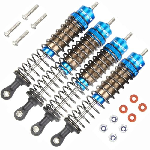 TOOMOD CW01 RC Car Oil Shocks Absorber Damper For Tamiya Lunch Box Midnight Pumpkin Chassis Replacement Upgrades Parts （Blue） (CWBZ-BU)