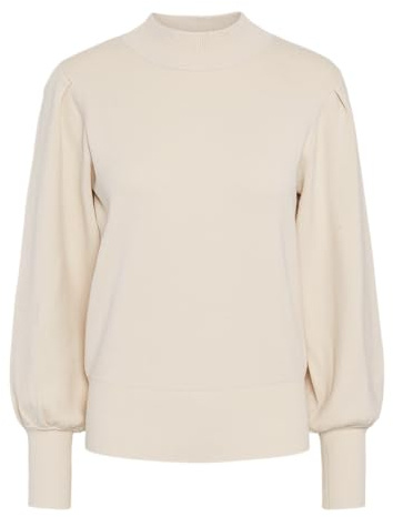 Y.A.S Women's Yasfonny LS Knit Pullover S. Noos Sweater, Birch, XL