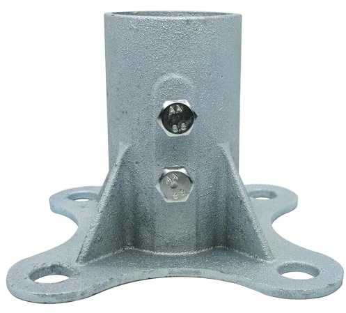 HOOBBS Chain Link Fence Post 2 1/2 Floor Flange, Pipe Flange Galvanized Fence Post (1)