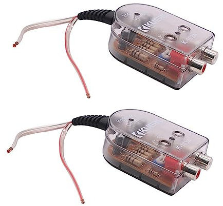 Veemoon 2pezzi Convertitore Audio Da Basso Per Auto Adattatore Per Altoparlanti Con Alta Fedeltà e Basso Rumore Facile Installazione Per Amplificatori e Subwoofer