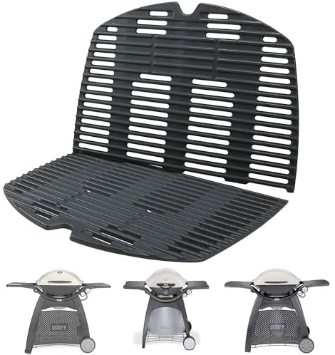 Nordic Bbq Store 7646 7584 Gjutjärnsgaller för Weber Q300, Q320, Q3000, Q3100, Q3200-serien gasgrillar, Weber Q 300/3000-serien grillgaller