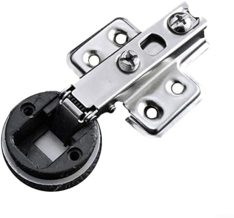 Feegow Bisagras de puerta de cristal, bisagras de puerta de armario, apertura de 26 mm, bisagra de cierre Solf, bisagras invisibles para muebles, combina con tornillos de copa de 26 mm (bisagra recta)