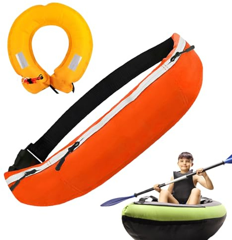 Cinturón De Flotación para Adultos | Cinturón De Protección Inflable para Natación, Accesorio De Kayak Ajustable, Ayuda De Flotación Ergonómica para Pesca Kayak Buceo