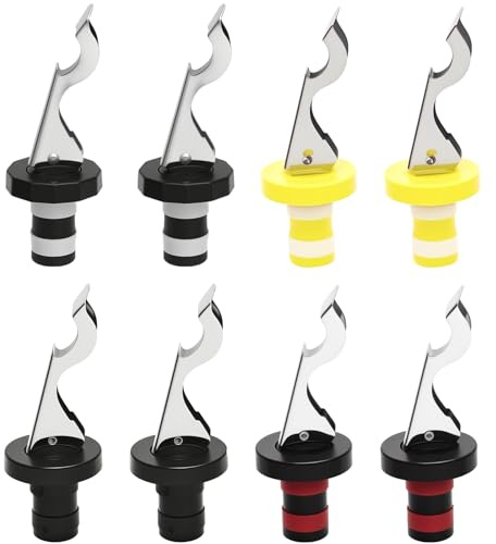 KQDRAVINE 8 Piezas Tapones Botellas con Palanca, Tapon Universal Botella, Tapones para Botellas de Vino, Champán, Tapón de Botella de Cerveza