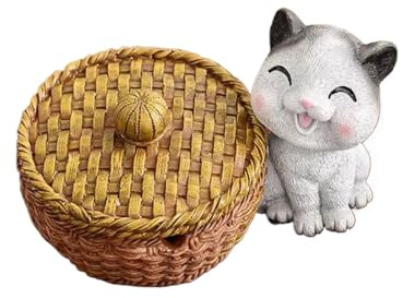 cendrier sur pied Cendrier en résine avec couvercle de dessin animé (intérieur, extérieur) Décoration cadeau fantaisie (hommes, femmes) mignon mode(Styl-B)