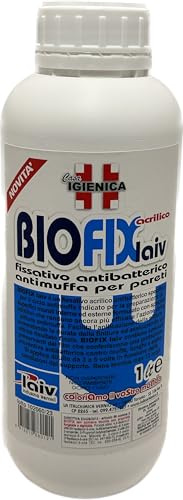 laiv Fissativo Acrilico Antimuffa e Antibatterico per Pareti Interne ed Esterne - Trattamento Risanante e Primer Consolidante Muri (1 Litro)