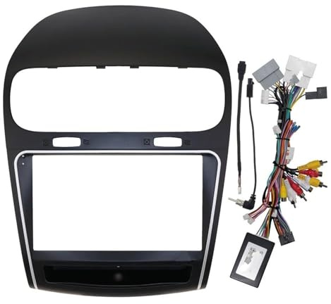 För Dodge För Journey 2012-2015 2016 2017 2018 2019 2020 Car Frame Fascia Adapter Canbus Box Decoder Android Radio Dash Fitting Panel Kit Bilradio Radiopanel set(Full Set B DJ)