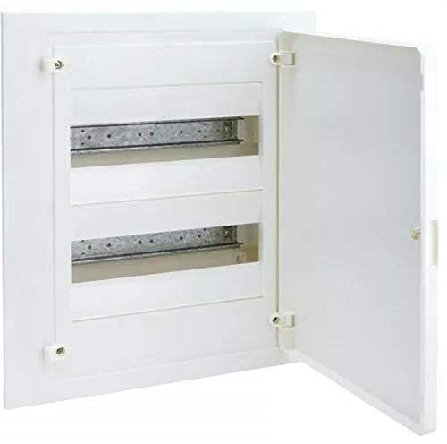 Caja empotrable golf serie VF, 2 filas, 24M, puerta op. blanca, regleta y chasis