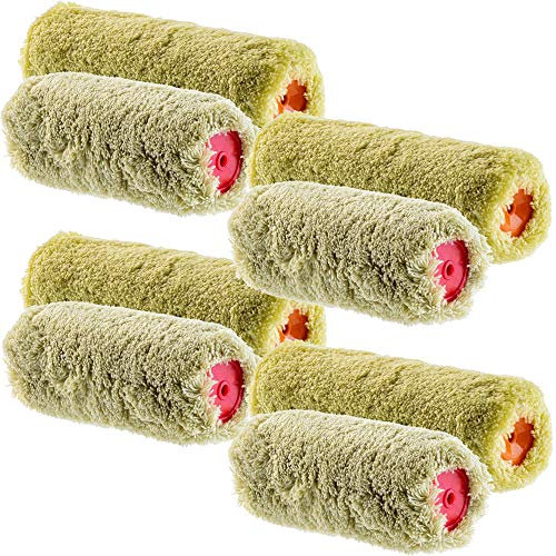 KADAX - Rodillo de pintura para pared (20 cm + 25 cm, para pintura de pared, pintura de fachada, pelo largo, poliacrílico, rodillo de barniz, rodillo de fachada, rollo de pintura (4)