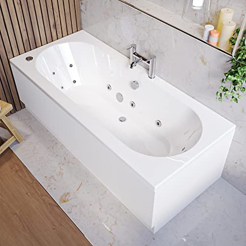 Burford Double Ended Whirlpool Spa Bath with 14 Whirlpool Jets 1700 x 750mm