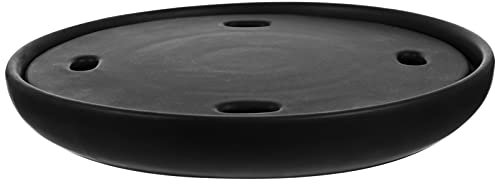 Fresh Cold Plate Ceramic Sushi Serving Platter Black 10.2 Inch Square Japanese Serving Tray for Home Dining Restaurants and Bars