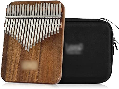 KISOARTWQ Kalimba Instrument tumpiano Marimba nycklar bärbar kalimbas 21-ton kalimba partyanvändning, tummpiano för proffs, med förvaringsväska och rengöringsduk (Färg: brun; Storlek: 21 ton