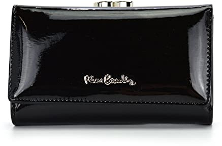 Pierre Cardin 05 Line 108, Damen Geldbörse, Naturleder, 18 Kartenfächer, Münz- und Geldscheinfächer, 8x14x3 cm, Schwarz