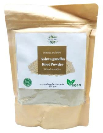 Clean Organic Ashwagandha Root Powder - Withania somnifera -100% Pure and Natural (100g)