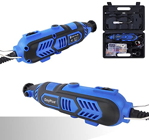 Kabelgebundene Elektrisch Schleifer Drehwerkzeug,Graviergerät Multifunktionswerkzeug,6 Drehzahlverstellung,10000-32000U / min,mit 80 Zubehör, Rotationswerkzeug zum Polieren Entrosten Gravieren