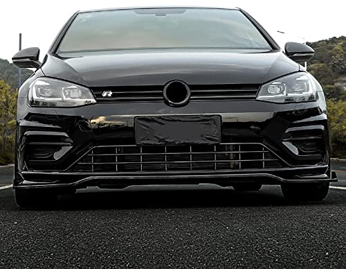 OWER Coche Alerón Delantero para VW Golf 7 7.5 Mk7 Mk7.5 GTI GTD R R-Line 2014-2019, Labio Parachoque Spoiler Lip Trim Splitter Difusor Kit Cuerpo Protección Accesorios