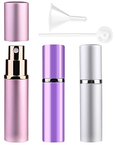 Zingso Ricaricabile Atomizzatore di Profumo, 3 Pezzi 10ml Mini Nebulizzatori per profumo Bottiglie Bottiglia di Profumo di viaggio Spruzzino Profumoper Viaggiare Festa