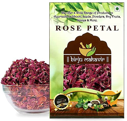 AOZA Birju Mahavir Pétales de rose séchés au soleil – Gulab Patti 100 g