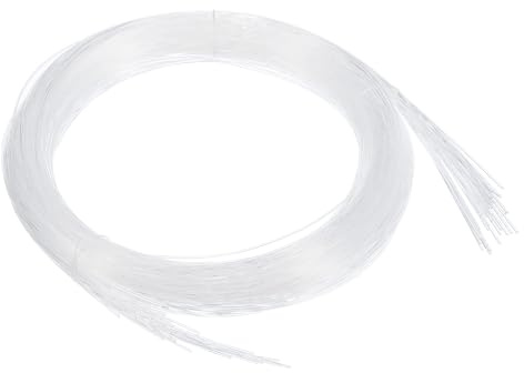 sourcing map 50Pcs 13ft PMMA Mixed Fiber Optic Cable Strands 0.03 Inch Side Glow LED Illumination Crystal Cables Car Atmosphere Lights for Star Sky Roof Ceiling