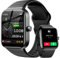 Montre Connectée Homme Femme avec Alexa Intégrée & Appel Bluetooth - 1,8 Smartwatch Montre de Sport Podometre avec 100+ Sports & IP68, Moniteur Sommeil, Bracelet Fitness pour Android iOS -Noir