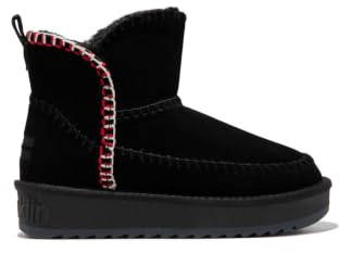D.Franklin Botas Australianas Nordic Tejido Ante con Forro Interior Nova Low Negro D. Franklin - Botas para Mujer - Moda casual Mujer (Talla 36)