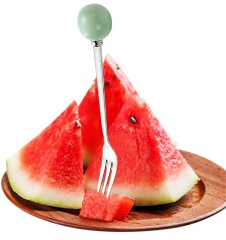 Tenedores para cubiertos, tenedores de menú, tenedores para tartas de postre | tenedores de alimentos con mango de cerámica para frutas, queso, pasteles, postres,