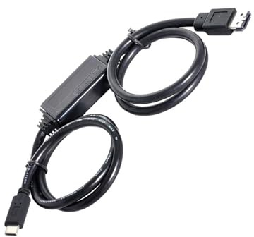 PEILINZE Cable convertidor USB 3.0 tipo C a ESATA con fuente de alimentación de 5 V para discos duros externos ODD, velocidad rápida, transferencia de datos de 5 Gbps