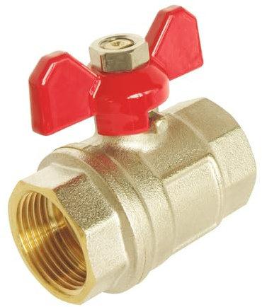 SOMATHERM FOR YOU - válvula de bola - doble hembra 20/27 - mariposa palanca de mando - el flujo de agua óptimo con el paso total