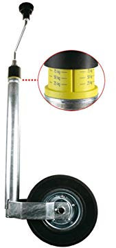 Stützrad mit Stützlastanzeige Tragfähigkeit 150 kg