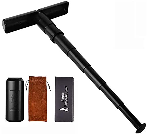Foldable Camping Stool, Plastic Travel Lightweight Telescopic Stool, One Leg Portable Stool Height Adjustable Portable Seat Suitable for People of Different Heights