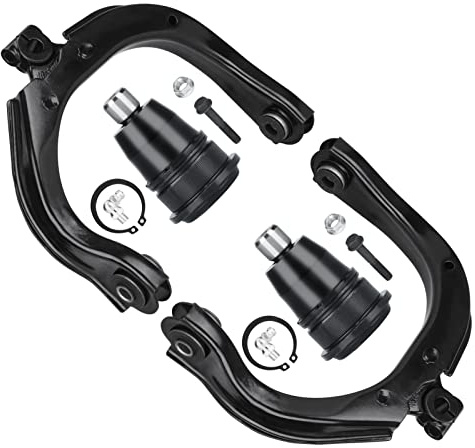 Front Upper Control Arms w/Ball Joints for 02-09 Chevy Trailblazer GMC Envoy XL XUV Isuzu Ascender Bravada Saab 9-7X Buick Rainier Suspension Kit K6664 K640293 K640294, 4 PCS