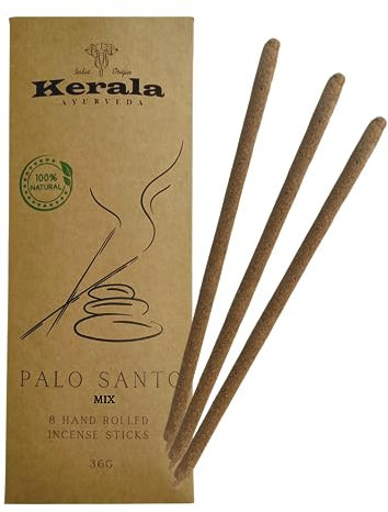 Palo Santo Räucherholz Mix 8 Stück – Palo Santo Incense Sticks - Set 2X Copal, 2X Vanilla, 2X Sandalwood, 2X Palo Santo - Natürliches Palo Santo Räucherstäbchen – Palo Santo Holz