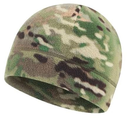 RALSPEC Multicam Camouflage Bonnet Micropolaire Fleece Mütze Skull Cap Army Airsoft CP, vert, 8