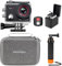 AKASO Action Cam 4K30FPS 20MP mit Schwimmender Handgriff und Tasche WiFi 40M Unterwasserkamera Wasserdicht Ultra HD Touchscreen Einstellbar Weitwinkel EIS Actioncam mit 2.4G Fernbedienung