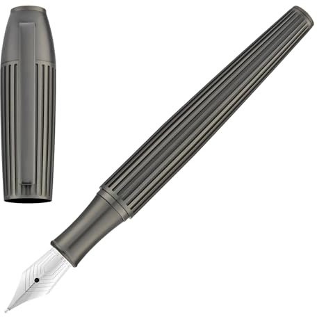 BOSS HUGO Arcade Gun Schreibgeräte-Serie – Edles Schreibset aus Messing mattiert – Hochwertiges Design & Geschenkbox (HSV556) (Füllfederhalter)