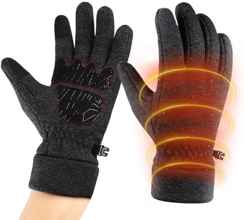 Guanti invernali con touchscreen foderati in pile, antivento, guanti invernali con dita touchscreen, per uomini e donne, per corsa, ciclismo, guida, arrampicata, escursionismo, campeggio, sport