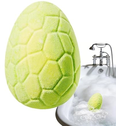 Giocattolo bomba da bagno - Palla da bagno frizzante da 3,15 pollici | Detergente profumato per uova di dinosauro - Giocattolo spa per il Bagnó dei bambini con effetto schiumogeno Cura delicata della