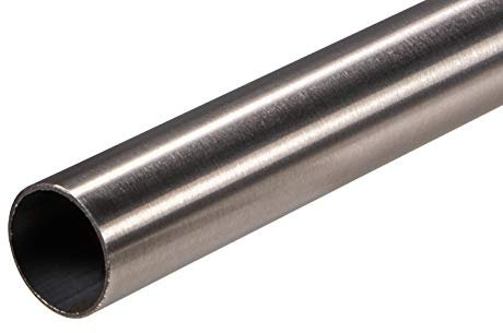 Gedotec Kleiderstange Edelstahl Schrankstange 1000 mm | Stange rund für Möbel & Kleider-Schränke | Schrankrohr Edelstahl matt gebürstet | Möbelrohr Ø 25 mm | 1 Stück - Garderoben-Stange Wand-Montage