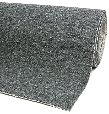misento Teppichboden Henry Auslegware Meterware Bodenbelag für den Privatbereich Schlingenware zuschneidbar und einfach zu verlegen Anthrazit 400 x 400 cm