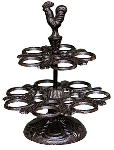 HEMOTON Corbeille à œufs en fonte - Corbeille à fruits - Panier à œufs - Bac à œufs en métal - Panier de rangement pour la maison de campagne - Décoration de table de Pâques