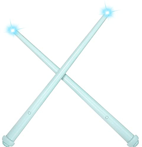 Gejoy 2 Piece Light up Wand Magic Wizard Witch Wand Princess Fairy Wands Sound Toy Cosplay Props for Kids(Blue)
