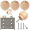 EureKaEr Lot de 12 boutons de meuble en bois - 40 x 30 mm - Ronds - Pour commode, porte de cuisine