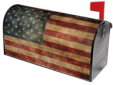 American Flag Mailbox Covers Magnetic Standard Size Mailbox Wraps Letter Post Mailbox Cover 21 X 18 for Holiday Garden Yard Decor