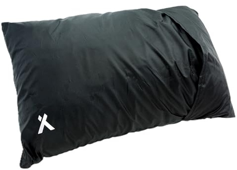 Bear Grylls Camping Pillow, Shredded Memory Foam Travel Pillow with Reversible Cover for Outdoor Use, Black Camping Pillow, Large