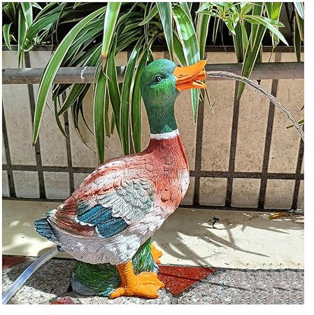 Animal pond fountains, Pond spitters for small ponds, Fish pond water circulation outlet landscaping, Resin material, Garden Decor for Koi pond, with Water pump and Hose, for above ground pools(Green)